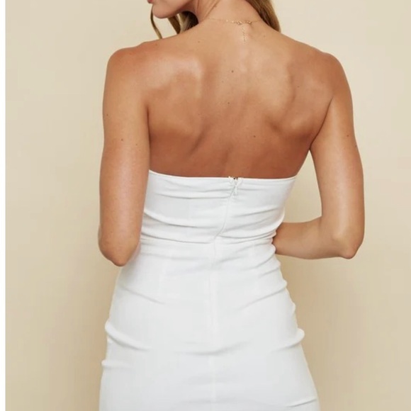 Blue Blush White Strapless Mini Dress - Picture 2 of 5